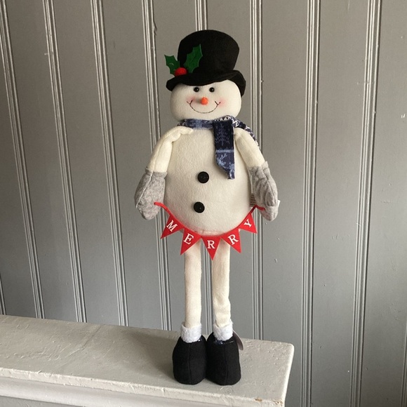 NWT- 24” Absolutely Precious- Holiday Snowman ⛄️ Decoration w/ MERRY Banner - Picture 3 of 15